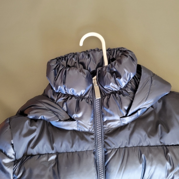 Donna Karen NewYork puffer jacket women's medium navy NWT  zip on off ho… - Picture 7 of 13
